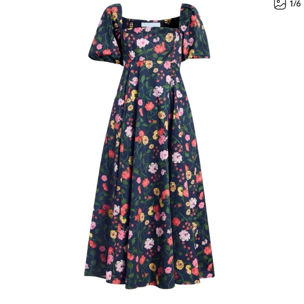 Hill House Matilda Navy Peony Floral Dress